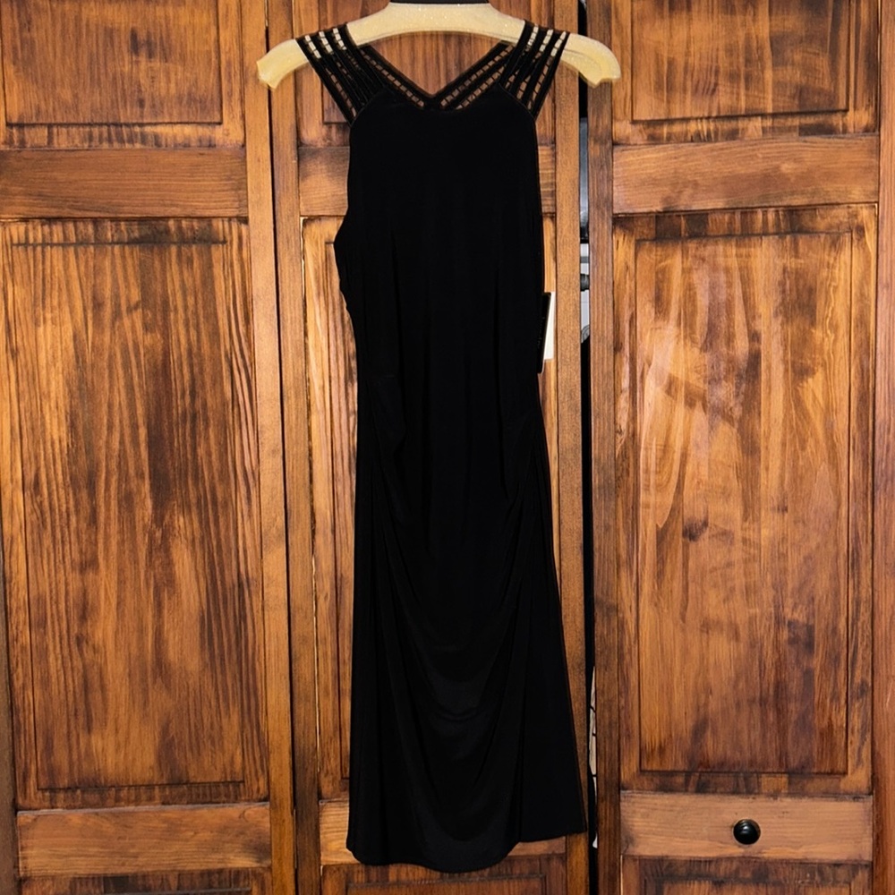Black midi dress